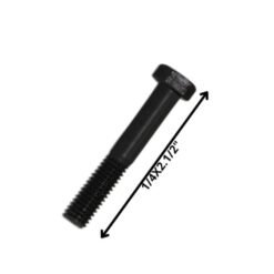 Perno Hex. 1/4"x21/2" G-2 C/u Negro