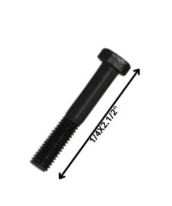 Perno Hex. 1/4"x21/2" G-2 C/u Negro