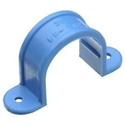 Abrazadera Pvc Hidraulico 20mm (omega Celeste)