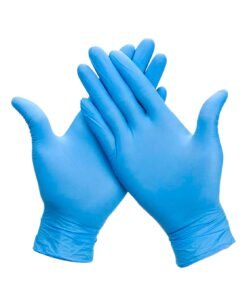 Guante Quirurgico Nitrilo Azul C/u