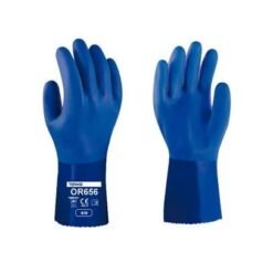 Guante Pvc Azul S/puño