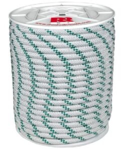 Cuerda Polipropileno Trenzada 6mm x Metro (blanca con Naranja)