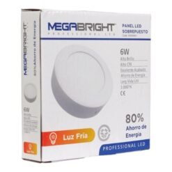Panel Led Sobrep. Redondo 6w L/fria Megabrigth