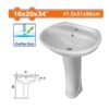 Lavamanos Pedestal Caramico Blanco Wadfow (wky1a00)