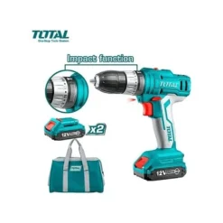 Taladro Inalámbrico 12v 10mm + 2 Baterías + Cargador + Bolso (TDLI1222)