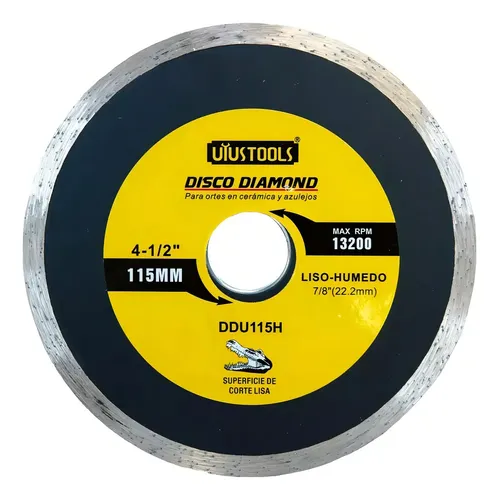Disco Corte Diamantado 115mm Liso Humedo Uyustools DDU115H