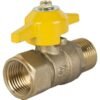 Llave Paso Gas Hi-he x 1/2" Bronce