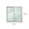 Ventana Aluminio Mate Corredera V/simple 100x100 Cms