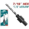 Adaptador P/broca 7/16"hex - 14mm A 30mm Total (tac4206)