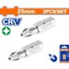 Set Puntas Destornillador Ph2 25mm 2 Pcs Wadfow (wsv1k12)