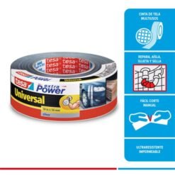 Cinta Multiuso Gris Extra Pawer Universal 50m x 50mm Tesa