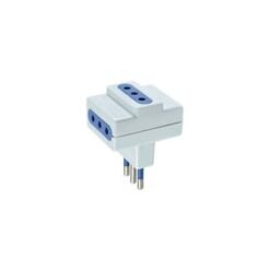 Adaptador Triple Blanco/Negro