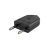 Enchufe Macho 2p+ T Negro Ekoline