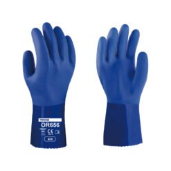 Guante Pvc Azul C/puño