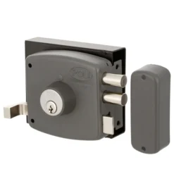 Cerradura Sobreponer Cilindro Fijo 45mm Gris Lioi
