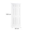 Puerta Sinfonia Hdf 6 Paneles Blanca 90cms x 2mts