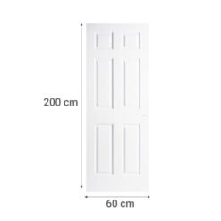 Puerta Sinfonia Hdf 6 Paneles Blanca 90cms x 2mts