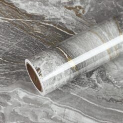 Rollo de Papel Tapiz Vinilo Autoadhesivo Gris Mármol 1.22 x 2.44mts (ADH 4A)