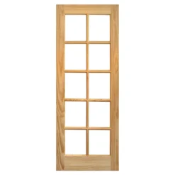 Puerta Pino Radiata 15 Vidrios 75cm x 2m